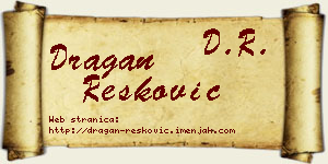 Dragan Resković vizit kartica